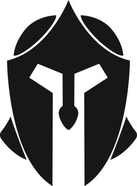 Spartalı miğfer simgesi düz stil. Şeffaf arkaplanda izole edilmiş. Yunan gladyatör tasarım unsurları için kullanılan amblemler logo, etiket, işaret, sembol için oluşturulur. Uygulamalar ve web sitesi için vektör