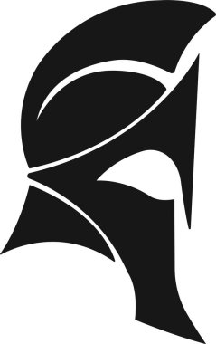 Spartalı miğfer simgesi düz stil. Şeffaf arkaplanda izole edilmiş. Yunan gladyatör tasarım unsurları için kullanılan amblemler logo, etiket, işaret, sembol için oluşturulur. Uygulamalar ve web sitesi için vektör
