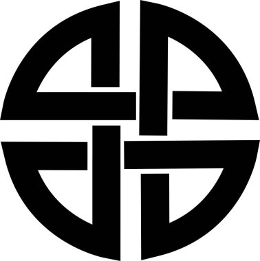 Daire şeklinde eşsiz bir logo tasarımı. Şeffaf arkaplanda izole edilmiş. Basit dekorasyon, grafik unsur, afiş, sevgililer günü kutlama posteri için kullanılabilir. uygulamalar ve web sitesi için vektör