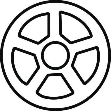 Lastik ikonu moda tarzında. Otomobil, motosiklet aracı veya uygulamalar ve web siteleri için jant işareti vektörlü otomobil lastiği tekerleği için şeffaf arka plan tasarımı üzerinde izole edilmiş