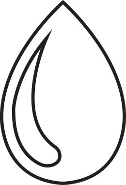 Su Damlası Simgesi hizada. Şeffaf arkaplanda izole edilmiş. Mobil uygulamalar ve web sitesi tasarımı için sıvı bırakma simgesi moda işareti. Su damlası basit vektör sembolü, logo