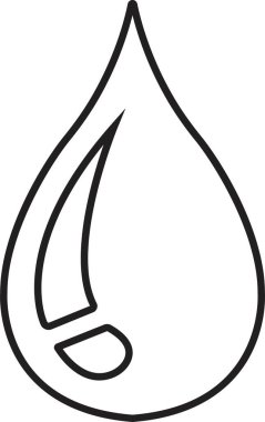 Su Damlası Simgesi hizada. Şeffaf arkaplanda izole edilmiş. Mobil uygulamalar ve web sitesi tasarımı için sıvı bırakma simgesi moda işareti. Su damlası basit vektör sembolü, logo