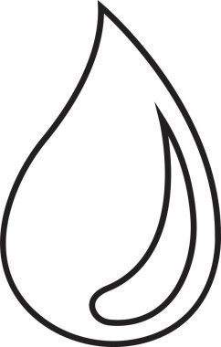 Su Damlası Simgesi hizada. Şeffaf arkaplanda izole edilmiş. Mobil uygulamalar ve web sitesi tasarımı için sıvı bırakma simgesi moda işareti. Su damlası basit vektör sembolü, logo