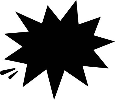 Patlayan baloncuk şeklindeki ikon düzlükte. Şeffaf arkaplanda izole edilmiş. Baloncuklar yıldız patlaması ve boş komik konuşma baloncukları farklı ses efektleri yarım ton gölgeler. uygulamalar için vektör