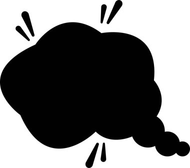 Patlayan baloncuk şeklindeki ikon düzlükte. Şeffaf arkaplanda izole edilmiş. Baloncuklar yıldız patlaması ve boş komik konuşma baloncukları farklı ses efektleri yarım ton gölgeler. uygulamalar için vektör