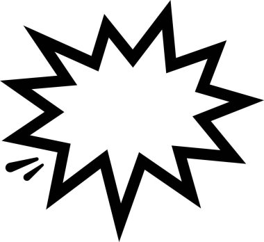 Kabarcık patlayan şekil simgesi hizada. Şeffaf arkaplanda izole edilmiş. Baloncuklar yıldız patlaması ve boş komik konuşma baloncukları farklı ses efektleri yarım ton gölgeler. uygulamalar için vektör