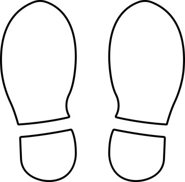 Saydam arkaplanda izole edilmiş insan siluetinde ayak izleri. Ayakkabı tabanı iz çizmesi, bebek, erkek, kadın ayak izi ayak izi iz ikonu yalın ayak. Uygulamalar için vektör, web sitesi