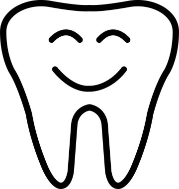 Diş simgesi hizada. Şeffaf arkaplanda izole edilmiş. İnsan dişi silueti, diş sağlığı kliniği sigorta sembolü. Uygulamalar için dişçi logotip şablon vektörü, ağ