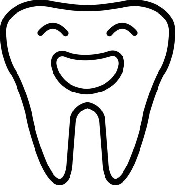 Diş simgesi hizada. Şeffaf arkaplanda izole edilmiş. İnsan dişi silueti, diş sağlığı kliniği sigorta sembolü. Uygulamalar için dişçi logotip şablon vektörü, ağ