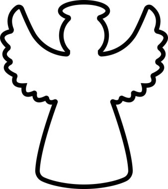 Kuyruk şeklinde kanat simgesi olan melekler. Şeffaf arkaplanda izole edilmiş. Yayılmış, Noel meleği ikonu kutsal melek işareti mobil konsept ve web sitesi tasarımı için. Sembol, grafik logo Vektörü