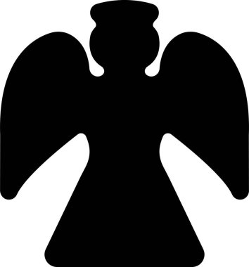 Düz stil kanatlı melekler. Şeffaf arkaplanda izole edilmiş. Yayılmış, Noel meleği ikonu kutsal melek işareti mobil konsept ve web sitesi tasarımı için. Sembol, grafik logo Vektörü