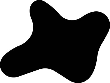 Damla şeklinde organik bir ikon. Soyut şekiller tasarım ve boya. Modern tarzda sıvı siluet düşüşü. Uygulamalar veya web sitesi için şeffaf arkaplan vektörü üzerindeki izole elementleri temel lekeler