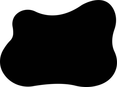 Damla şeklinde organik bir ikon. Soyut şekiller tasarım ve boya. Modern tarzda sıvı siluet düşüşü. Uygulamalar veya web sitesi için şeffaf arkaplan vektörü üzerindeki izole elementleri temel lekeler