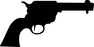 Ordudan ve savaştan yeni çıkmış silah ikonu, şeffaf bir arkaplanda izole edilmiş. Uygulamalar ve web sitesi için sembol vektörü. Silah, tüfek, Vahşi Batı konsepti için tabanca, polis memuru mühimmatı veya askeri silah.