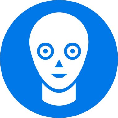 Akıllı taktik robot yüz simgesi düz. Chatbot teknolojisi müşteri hizmetleri, karakter yüz desteği, Cyborg, kulaklıklar, uygulamalar için konuşma vektörü ya da şeffaf arkaplanda izole edilmiş internet