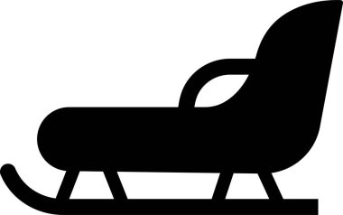 Noel Baba 'nın kızak ikonu şeffaf arka planda izole edilmiş. Noel kartpostallı kızak silueti. Kış tatili için semboller. Ren geyikleri tarafından çekilen kızak. Uygulamalar için vektör, web sitesi