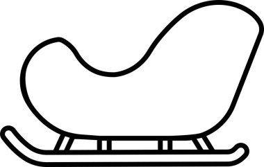 Noel Baba 'nın kızak ikonu şeffaf arka planda izole edilmiş. Noel kartpostallı kızak silueti. Kış tatili için semboller. Ren geyikleri tarafından çekilen kızak. Uygulamalar için vektör, web sitesi