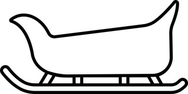 Noel Baba 'nın kızak ikonu şeffaf arka planda izole edilmiş. Noel kartpostallı kızak silueti. Kış tatili için semboller. Ren geyikleri tarafından çekilen kızak. Uygulamalar için vektör, web sitesi