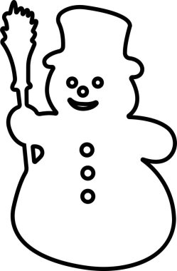 Kardan Adam ikonu hizada. Şeffaf arkaplanda izole edilmiş. Şapka, çay fincanı, eşarp ve Noel kış komik kar oyunu, uygulamalar ve web sitesi için çizgi film nesnesi vektörü