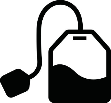 Çay poşeti vektör simgesi düz. Sabah içeceği ambalajı için bitki ambalajı sembolü şeffaf arkaplan çizgisi üzerinde izole edilmiş organik piramit. Kahvaltı içkisi konsepti. Web ve uygulamalar için öge