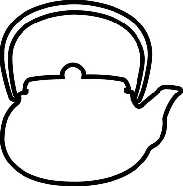 Çay demliği ikonu hizada. Şeffaf arkaplanda izole edilmiş çaydanlık ya da çaydanlık işareti ve sembolü. Çaydanlıklar, kahve demliği içmek. Uygulamalar web sitesi için soyut tasarım Logotype sanat vektörü