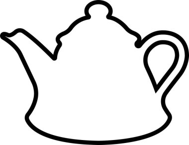 Çay demliği ikonu hizada. Şeffaf arkaplanda izole edilmiş çaydanlık ya da çaydanlık işareti ve sembolü. Çaydanlıklar, kahve demliği içmek. Uygulamalar web sitesi için soyut tasarım Logotype sanat vektörü