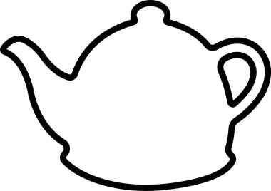 Çay demliği ikonu hizada. Şeffaf arkaplanda izole edilmiş çaydanlık ya da çaydanlık işareti ve sembolü. Çaydanlıklar, kahve demliği içmek. Uygulamalar web sitesi için soyut tasarım Logotype sanat vektörü