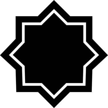 Arapça kemer çerçeve simgesi düz. Pencereler, kapılar, pankartlar, sosyal medya, poster çerçeveleri ve sınırlar için şeffaf arkaplan, uygulamalar veya web geometrik formu için soyut vektör tasarımı üzerinde izole,