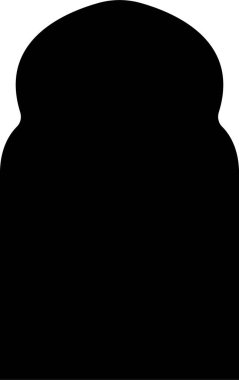 Arapça kemer çerçeve simgesi düz. Pencereler, kapılar, pankartlar, sosyal medya, poster çerçeveleri ve sınırlar için şeffaf arkaplan, uygulamalar veya web geometrik formu için soyut vektör tasarımı üzerinde izole,