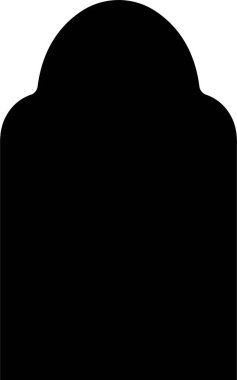 Arapça kemer çerçeve simgesi düz. Pencereler, kapılar, pankartlar, sosyal medya, poster çerçeveleri ve sınırlar için şeffaf arkaplan, uygulamalar veya web geometrik formu için soyut vektör tasarımı üzerinde izole,