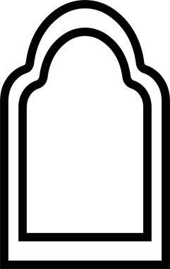 Arapça kemer çerçeve simgesi hizada. Pencereler, kapılar, pankartlar, sosyal medya, poster çerçeveleri ve sınırlar için şeffaf arkaplan, uygulamalar veya web geometrik formu için soyut vektör tasarımı üzerinde izole,