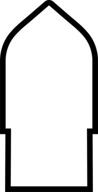 Arapça kemer çerçeve simgesi hizada. Pencereler, kapılar, pankartlar, sosyal medya, poster çerçeveleri ve sınırlar için şeffaf arkaplan, uygulamalar veya web geometrik formu için soyut vektör tasarımı üzerinde izole,