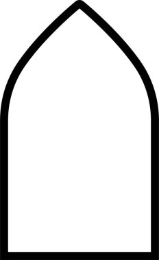 Arapça kemer çerçeve simgesi hizada. Pencereler, kapılar, pankartlar, sosyal medya, poster çerçeveleri ve sınırlar için şeffaf arkaplan, uygulamalar veya web geometrik formu için soyut vektör tasarımı üzerinde izole,