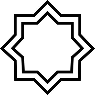 Arapça kemer çerçeve simgesi hizada. Pencereler, kapılar, pankartlar, sosyal medya, poster çerçeveleri ve sınırlar için şeffaf arkaplan, uygulamalar veya web geometrik formu için soyut vektör tasarımı üzerinde izole,