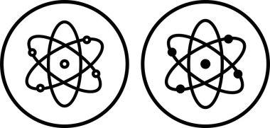 Atom ya da proton çekirdeği simgesi hizada, şeffaf arkaplanda izole edilmiş uygulamalar ya da web için moleküler sembol izole edilmiş vektörü ayarlar. Nükleer Yörünge Fizik Enerji Çekirdeği Kimya ve Bilim Teknolojisi