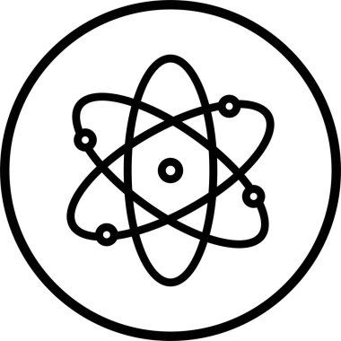 Atom ya da proton çekirdeği simgesi satır moleküler sembolü olan şeffaf arkaplanda izole uygulamalar ya da web için izole edilmiş vektör. Nükleer Yörünge Fizik Enerji Çekirdeği Kimya ve Bilim Teknolojisi