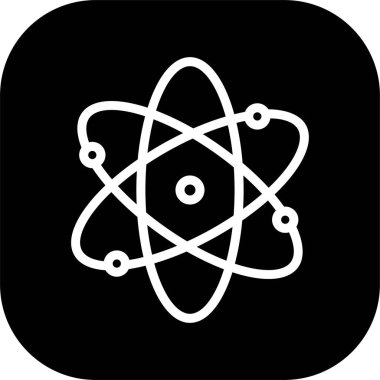 Düz moleküler sembol içinde atom veya proton çekirdeği simgesi uygulamalar için izole edilmiş vektör veya şeffaf arkaplanda izole edilmiş ağ. Nükleer Yörünge Fizik Enerji Çekirdeği Kimya ve Bilim Teknolojisi