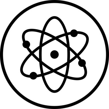 Atom ya da proton çekirdeği simgesi satır moleküler sembolü olan şeffaf arkaplanda izole uygulamalar ya da web için izole edilmiş vektör. Nükleer Yörünge Fizik Enerji Çekirdeği Kimya ve Bilim Teknolojisi