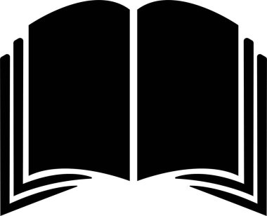 Kitaplar açık, kapalı siyah simge düz. Saydam arkaplan edebiyatı, yayınevi, kütüphane resimli resim koleksiyonu. Okuma festivali, kulüp logoları. uygulamalar veya web için vektör