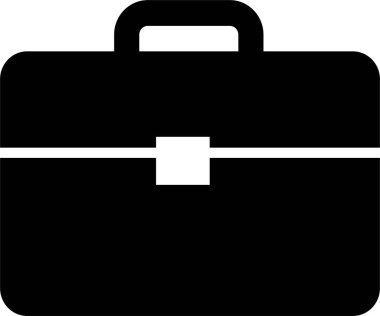 Evrak çantası simgesi dairede. Çanta, portföy sembolü. İş çantası simgesi, şeffaf arkaplanda izole edilmiş uygulamalar veya web sitesi için vektör tasarladı. Valiz paketlemek için evrak çantası simgesi kullan