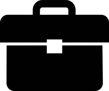 Evrak çantası simgesi dairede. Çanta, portföy sembolü. İş çantası simgesi, şeffaf arkaplanda izole edilmiş uygulamalar veya web sitesi için vektör tasarladı. Valiz paketlemek için evrak çantası simgesi kullan