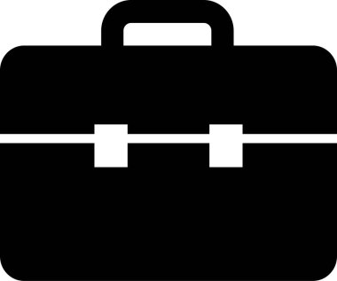 Evrak çantası simgesi dairede. Çanta, portföy sembolü. İş çantası simgesi, şeffaf arkaplanda izole edilmiş uygulamalar veya web sitesi için vektör tasarladı. Valiz paketlemek için evrak çantası simgesi kullan