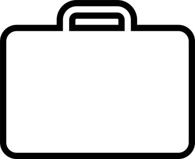 Evrak çantası simgesi hizada. Çanta, portföy sembolü. İş çantası simgesi, şeffaf arkaplanda izole edilmiş uygulamalar veya web sitesi için vektör tasarladı. Valiz paketlemek için evrak çantası simgesi kullan