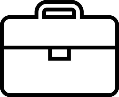 Evrak çantası simgesi hizada. Çanta, portföy sembolü. İş çantası simgesi, şeffaf arkaplanda izole edilmiş uygulamalar veya web sitesi için vektör tasarladı. Valiz paketlemek için evrak çantası simgesi kullan