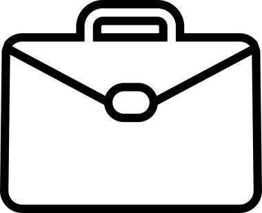 Evrak çantası simgesi hizada. Çanta, portföy sembolü. İş çantası simgesi, şeffaf arkaplanda izole edilmiş uygulamalar veya web sitesi için vektör tasarladı. Valiz paketlemek için evrak çantası simgesi kullan