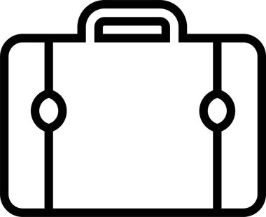 Evrak çantası simgesi hizada. Çanta, portföy sembolü. İş çantası simgesi, şeffaf arkaplanda izole edilmiş uygulamalar veya web sitesi için vektör tasarladı. Valiz paketlemek için evrak çantası simgesi kullan