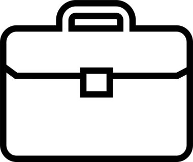 Evrak çantası simgesi hizada. Çanta, portföy sembolü. İş çantası simgesi, şeffaf arkaplanda izole edilmiş uygulamalar veya web sitesi için vektör tasarladı. Valiz paketlemek için evrak çantası simgesi kullan