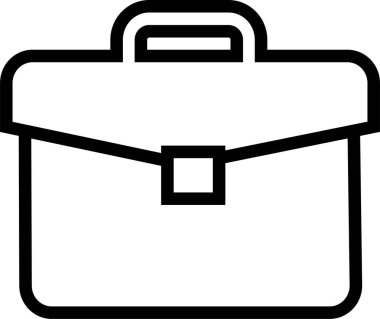 Evrak çantası simgesi hizada. Çanta, portföy sembolü. İş çantası simgesi, şeffaf arkaplanda izole edilmiş uygulamalar veya web sitesi için vektör tasarladı. Valiz paketlemek için evrak çantası simgesi kullan