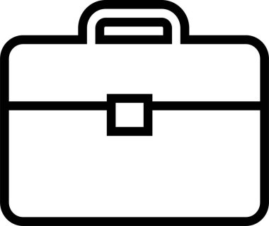 Evrak çantası simgesi hizada. Çanta, portföy sembolü. İş çantası simgesi, şeffaf arkaplanda izole edilmiş uygulamalar veya web sitesi için vektör tasarladı. Valiz paketlemek için evrak çantası simgesi kullan