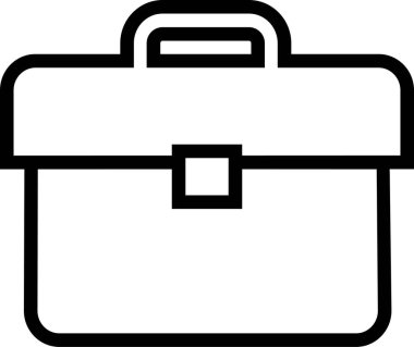 Evrak çantası simgesi hizada. Çanta, portföy sembolü. İş çantası simgesi, şeffaf arkaplanda izole edilmiş uygulamalar veya web sitesi için vektör tasarladı. Valiz paketlemek için evrak çantası simgesi kullan